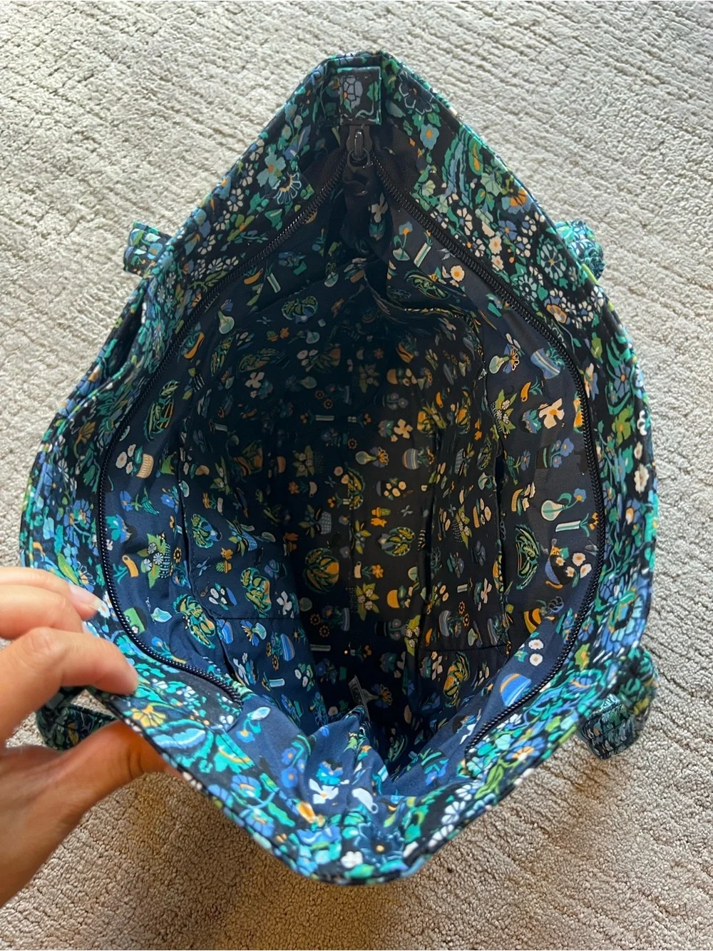 Vera Bradley Houseplant Print Shoulder Tote